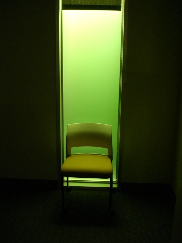 The green chair