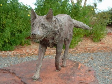 Statue of the real Red Dog in Dampier