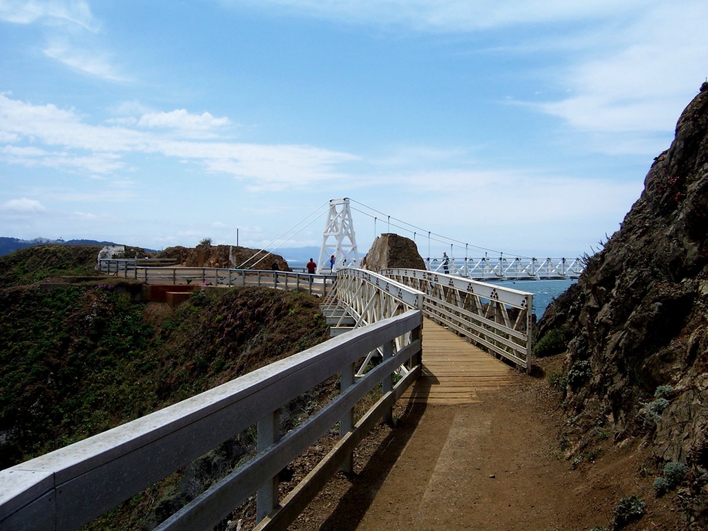 Finally approaching the bridge to the lighthouse by Lastech