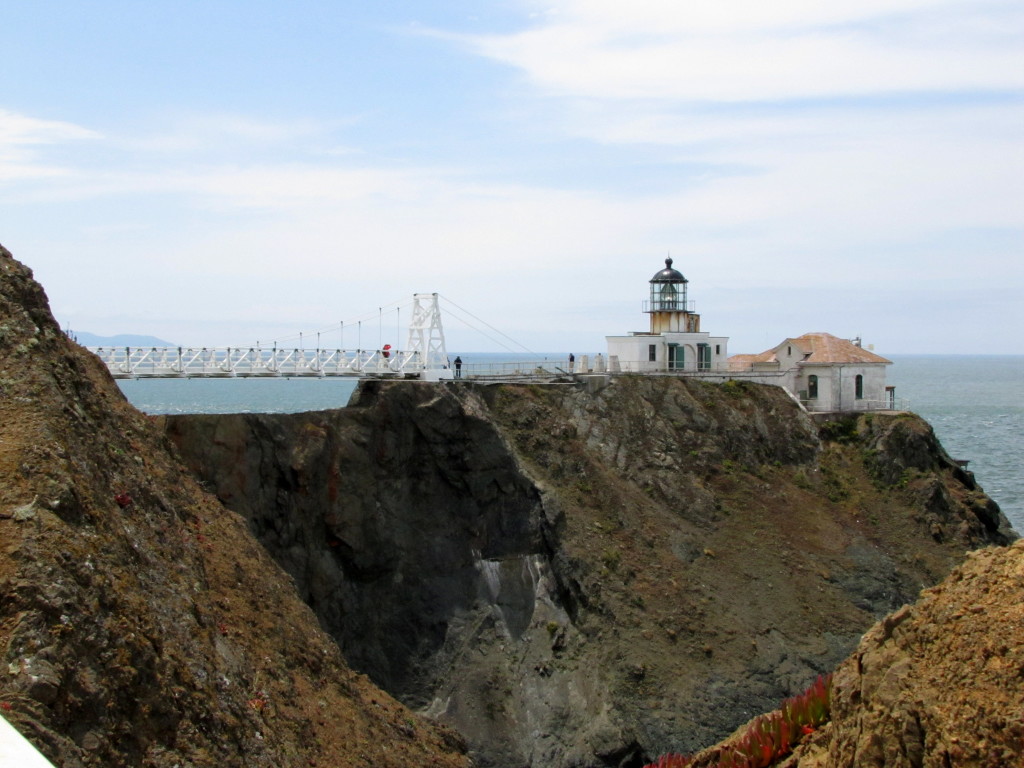 Finally! The lighthouse and bridge are in sight. Photo by Rudha-an