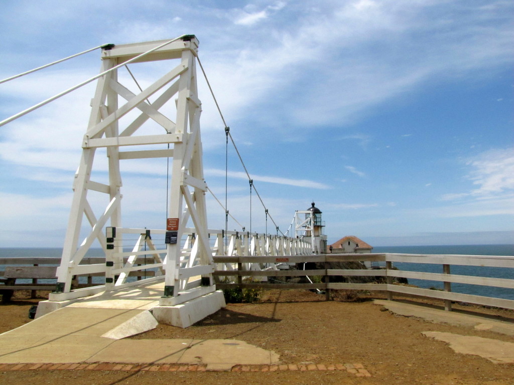 The lighthouse was closed in 2010 after the original bridge was deemed too dangerous. This is the new bridge (identical) that was finished in 2012. Photo by Rudha-an