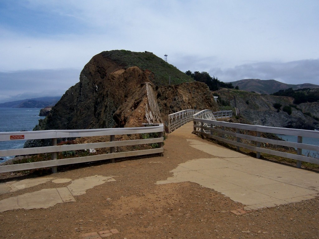 Looking back up the trail from the site of the original Lightkeepers house. The house was destroyed in the 1906 earthquake. Photo by Lastech